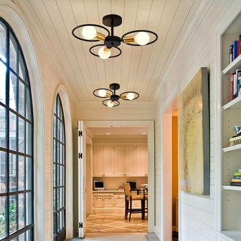 Nordic οροφής κρεμαστός λαμπτήρας LED, μεταλλικό σώμα, 3 κεφαλές