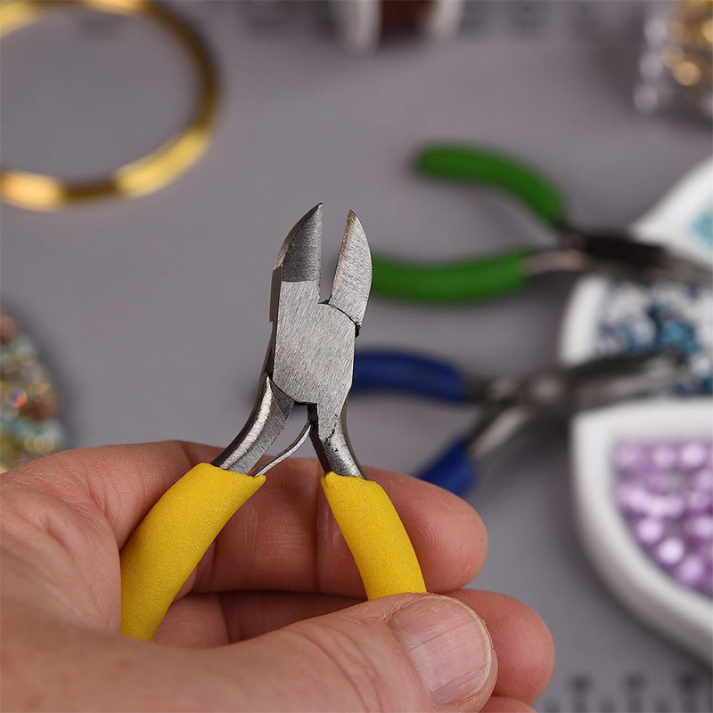 8 dalių DIY papuošalų įrankių rinkinys – replės, pincetai, žirklės ir karoliukų įrankiai – rankų darbo, pritaikomas