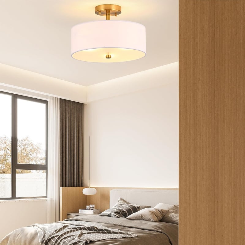 3-lámpás félre-beépített mennyezeti lámpa LED-del, 110V, megvilágítási terület 10–15 m², textil árnyékoló