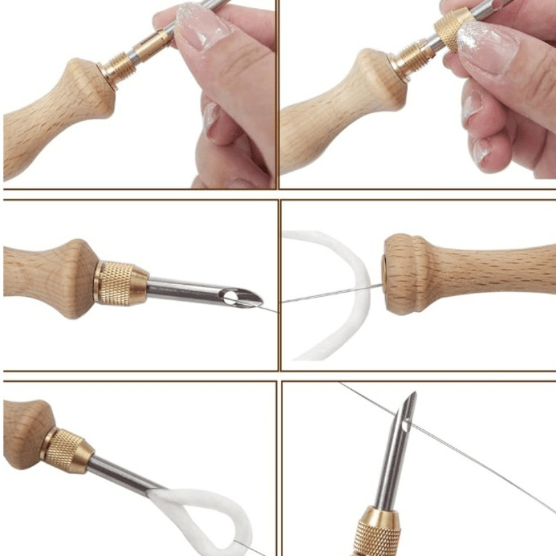 Set za punch needle za vez s Junji alati od vunenog filca, drvena drška, podrijetlo Zhejiang, jednostavan stil