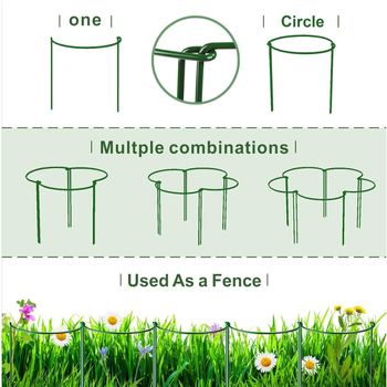 Μεταλλική ημικυκλική βάση φυτών με στήριξη ανάβασής για γλάστρες