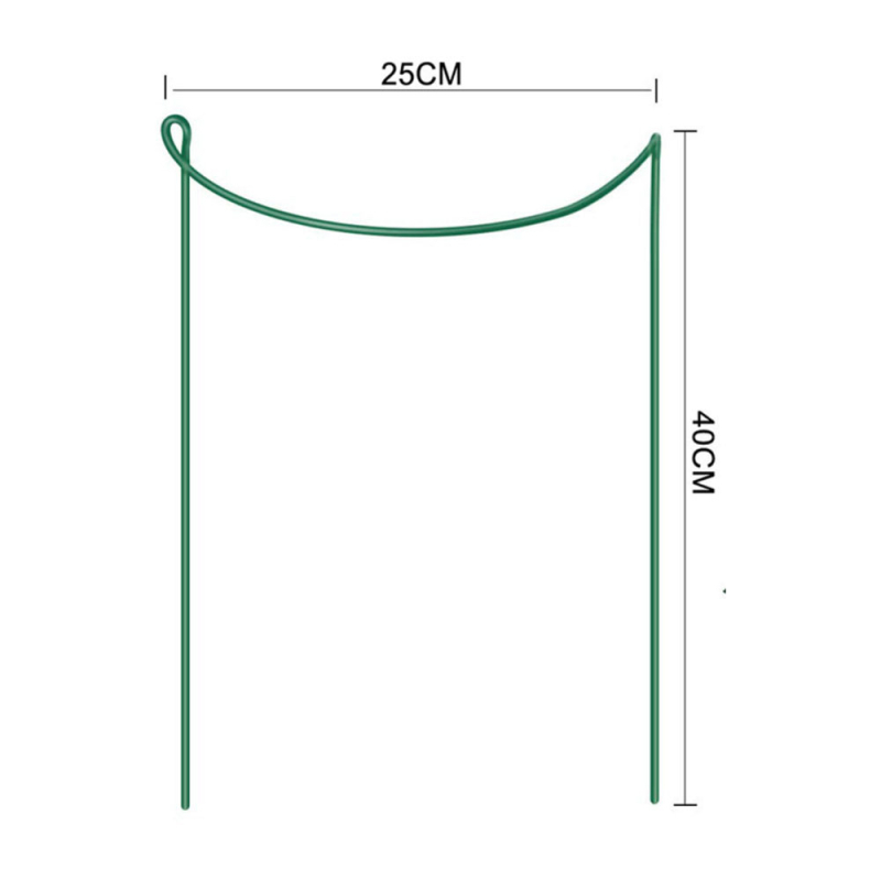 Метална полукръгла стойка за растения – подпора за растения и държач за саксии