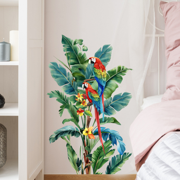 PVC τοίχου αυτοκόλλητο MOSSDECAL — Σχέδιο φυτών και λουλουδιών, 1 τεμάχιο, Μοντέρνο μινιμαλιστικό ντεκόρ