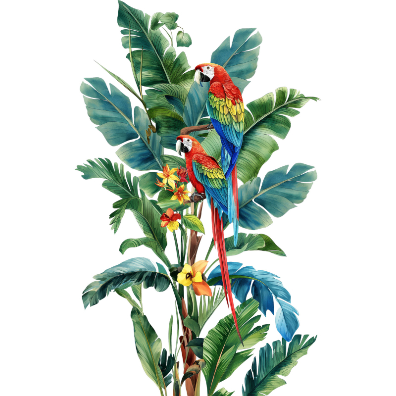 Стикер за стена MOSSDECAL — PVC, растения и цветя, 1 брой, модерен минималистичен декор