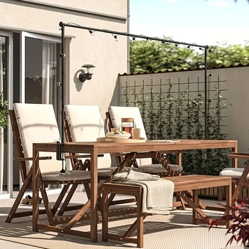 Μεταλλικός επιτραπέζιος αψιδωτός φόντος με σπειροειδή σχεδίαση για πάρτι γενεθλίων — μοντέρνο μινιμαλιστικό στυλ