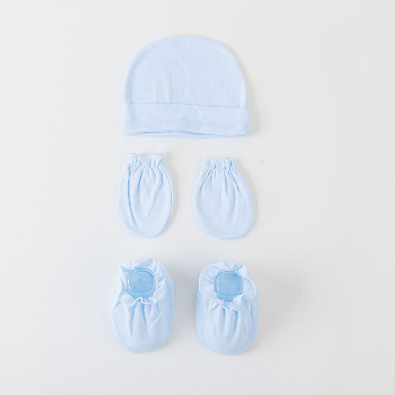 Baba három részes flip sapka készlet, pamut, kupola alakú csúcs, perem, meleg és szélvédett