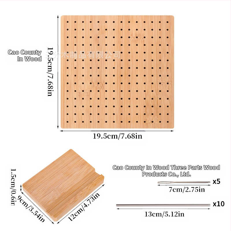 Bambusz- és faanyagból készült horgolótábla, kézzel szőtt kerettel és gyapjúhálóval — modern stílus, működési hőmérséklet 180, márka ER5356