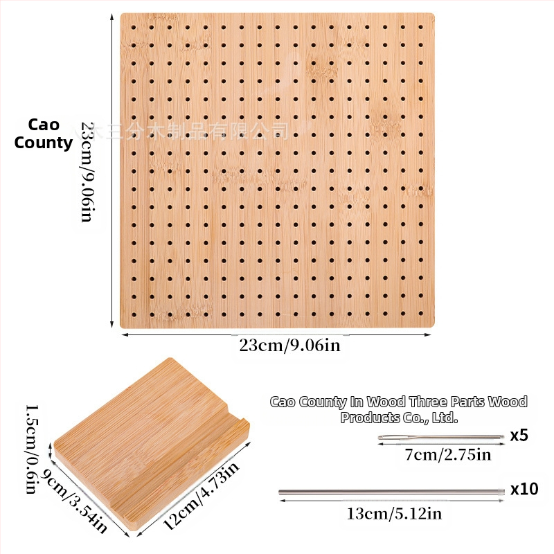 Bambusz- és faanyagból készült horgolótábla, kézzel szőtt kerettel és gyapjúhálóval — modern stílus, működési hőmérséklet 180, márka ER5356
