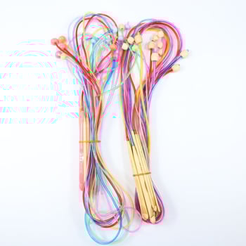 Набор крючета за плетене с мъниста, 12 чифта, в чанта за съхранение