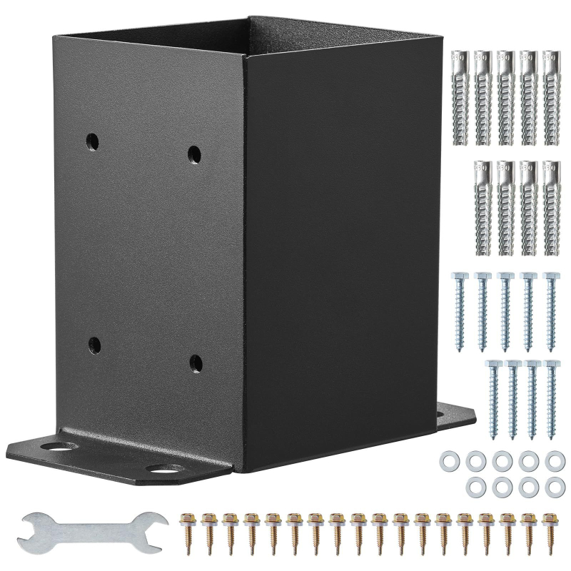 Стоманена скоба за колона, въглеродна стомана, комплект от 2 части