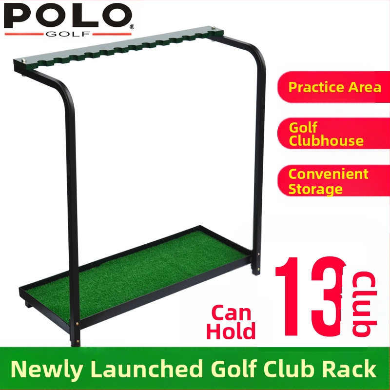 Golf klubo laikiklis, talpa 13 klubų, vidaus ir lauko naudojimui (Medžiaga: geležis ir medinė plokštė; Prekės ženklas: TTYGJ)