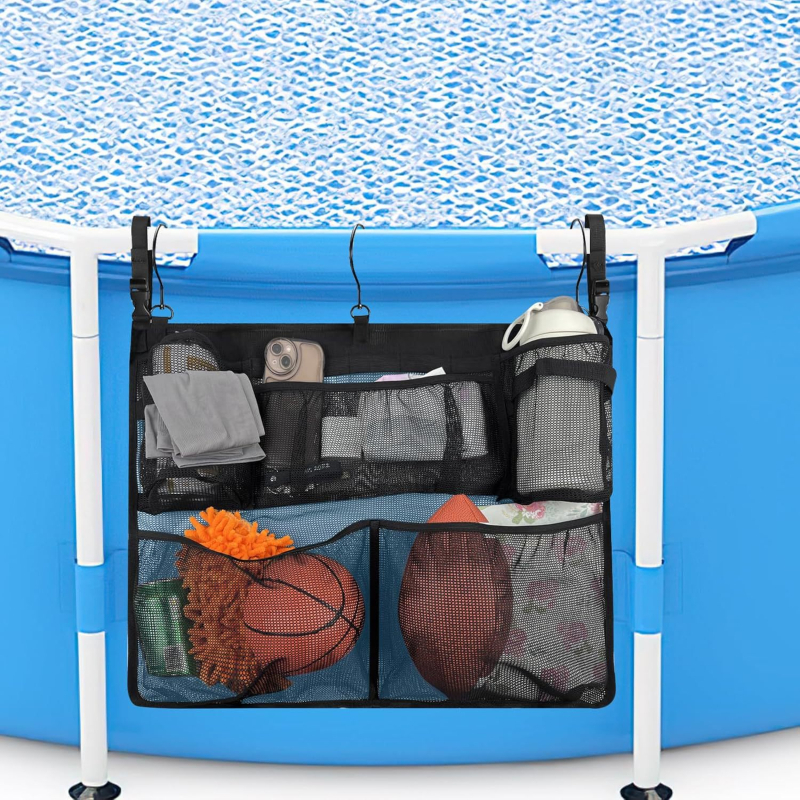 Чанта за съхранение за баня – полиестер, мултифункционална, прост и модерен стил, стенна или окачена