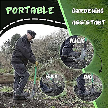 Εργαλείο απομάκρυνσης ζιζανίων με πόδι — φορητό κηπουρικό εργαλείο από κράμα χάλυβα.