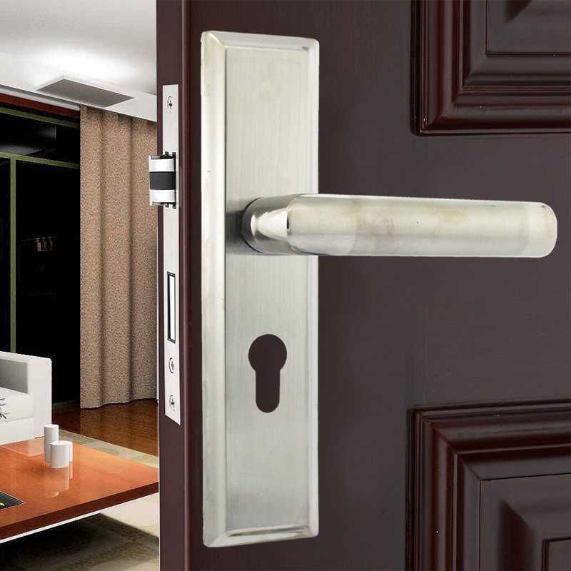 Unutarnja brava za vrata s ručkom, od nehrđajućeg čelika, Plum Blossom cilindar, model 6602311, težina 0,8 kg