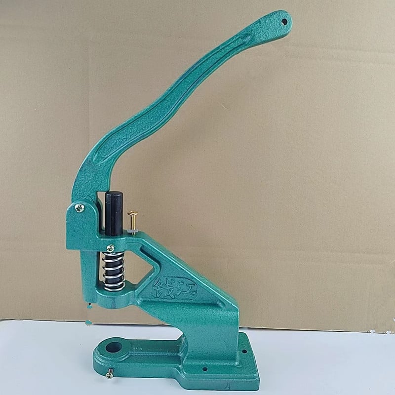 Железен инструмент за монтаж на обкови и копчета – ръчен прес с висока плътност, за палта, обувки, чанти и кожа – Wang's Hardware