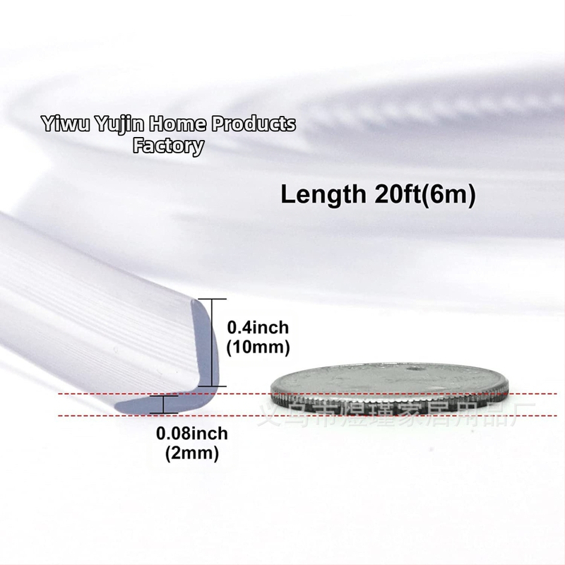 Меки прозрачно предпазители за ъгъл на маса за деца - без мирис, правоъгълна форма, комплект 50 бр.