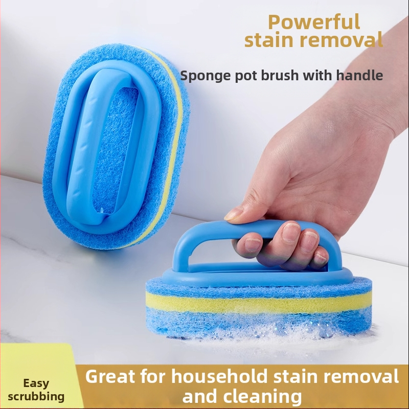 Fogantyús tisztítóecset szivaccsal, vastagított kivitelben edényekhez és tálakhoz - anyag: szivacs; súly: 0,036 kg