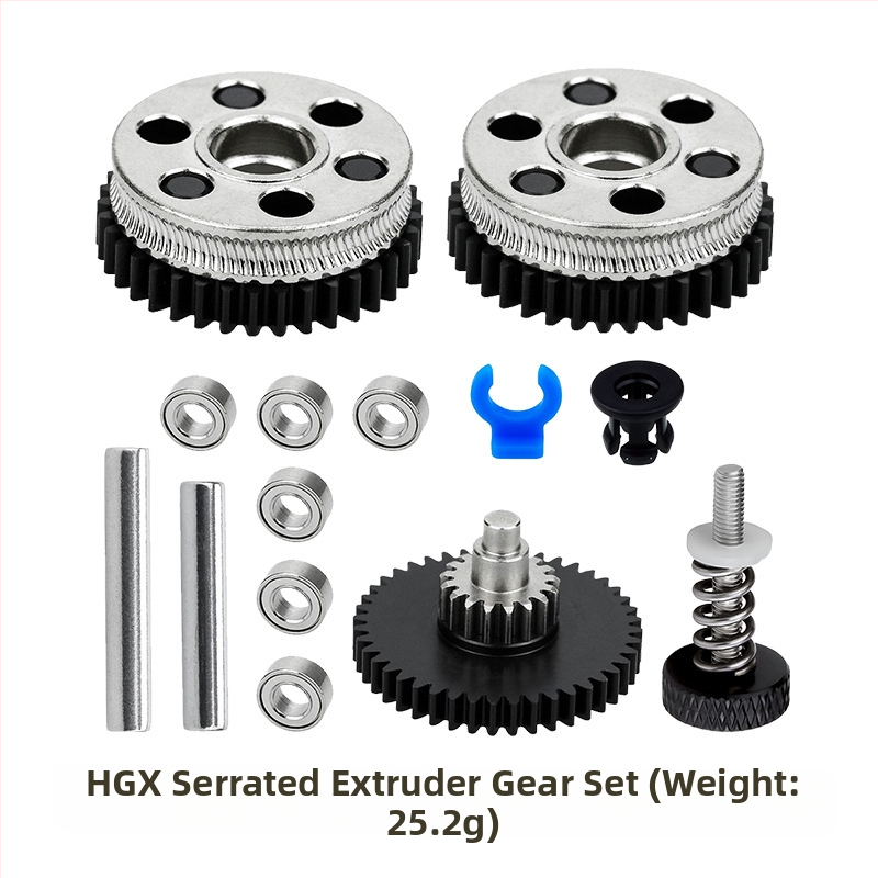 3D nyomtató extruder HGX, teljes fém, spirálfogaskerék, dupla fogaskerék, edzett acél