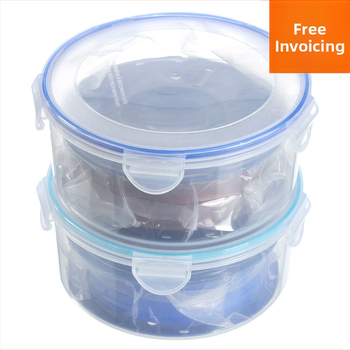 Apvalios formos užsandarinta dėžutė 3D spausdinimo filamentui, plastikas, mikrobangų krosnelė tinkama, talpa iki 300 ml