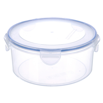 Apvalios formos užsandarinta dėžutė 3D spausdinimo filamentui, plastikas, mikrobangų krosnelė tinkama, talpa iki 300 ml