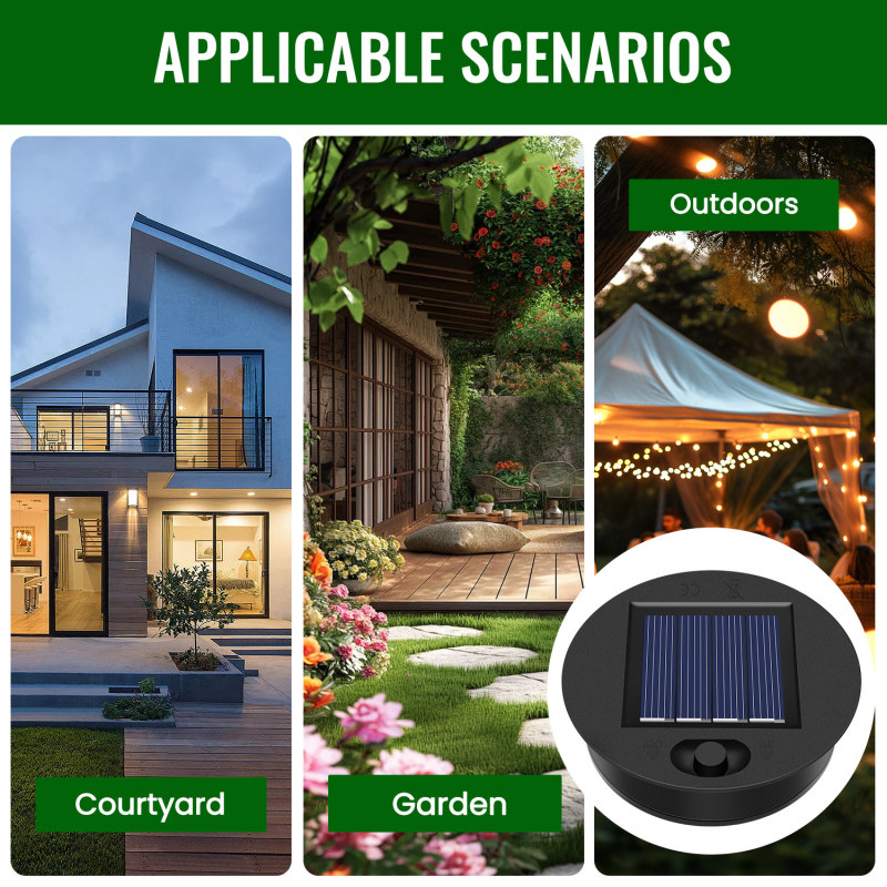 Соларен фенер с батериен блок, ковано желязо — кръгла лампа за домашен декор