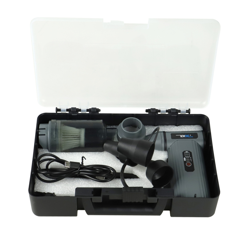 Ръчен турбо вентилатор с USB интерфейс, преносим за кола и офис, презареждаема литиева батерия, 36V, вакуум функция