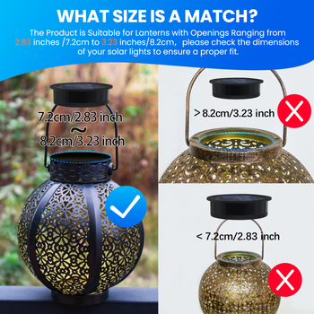 Слънчева LED лампа с литиева батерия и батерийна кутия, за външен кован железен фенер за двор