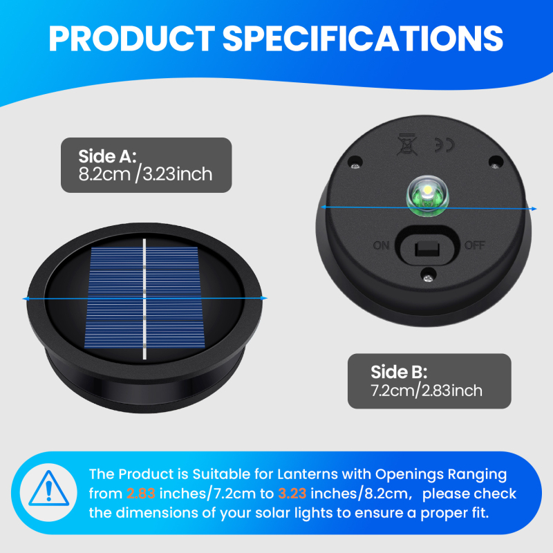 Слънчева LED лампа с литиева батерия и батерийна кутия, за външен кован железен фенер за двор