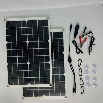 Монокристална 40W гъвкава слънчева енергийна система за външно ползване — преносимо зареждане с лека батерия; Не е внесена; CE/ROHS/FCC сертифицирана