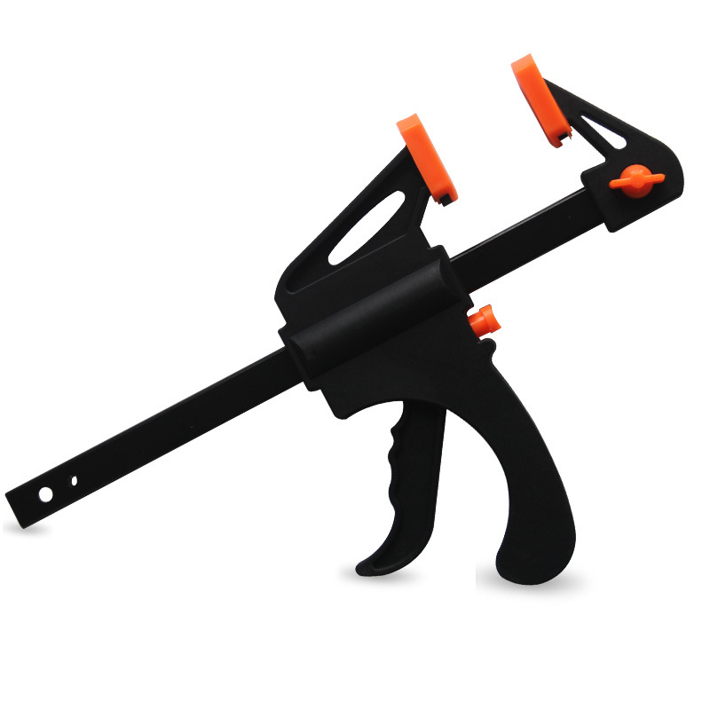 F-típusú asztalos szorító deszkák rögzítéséhez, állítható, magas széntartalmú acélból, 0,5 kg