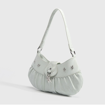 Dumpling-formájú PU válltáska zipzáras záródással, poliészter bélés, belső zsebek telefon és ID számára — 2025 tavasz, városi egyszerű stílus