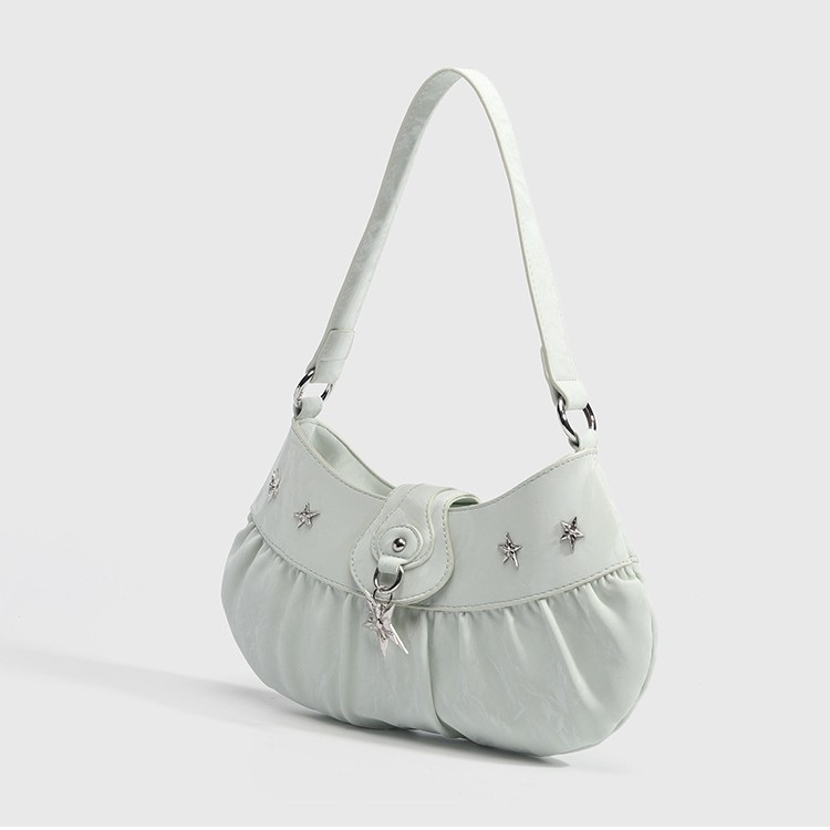 Dumpling-formájú PU válltáska zipzáras záródással, poliészter bélés, belső zsebek telefon és ID számára — 2025 tavasz, városi egyszerű stílus