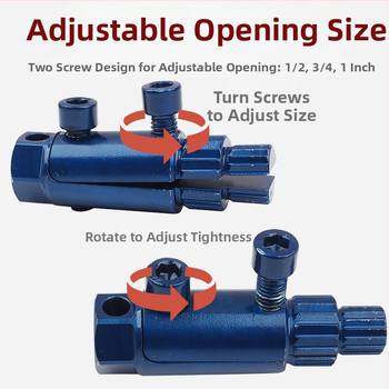 Πολυλειτουργικό εργαλείο γωνιακής βρύσης: εξαγωγέας σπασμένων βιδών και κοχλιωτής τάπας, μεγέθη 4/6, κεφαλή αντίστροφης σπείρας