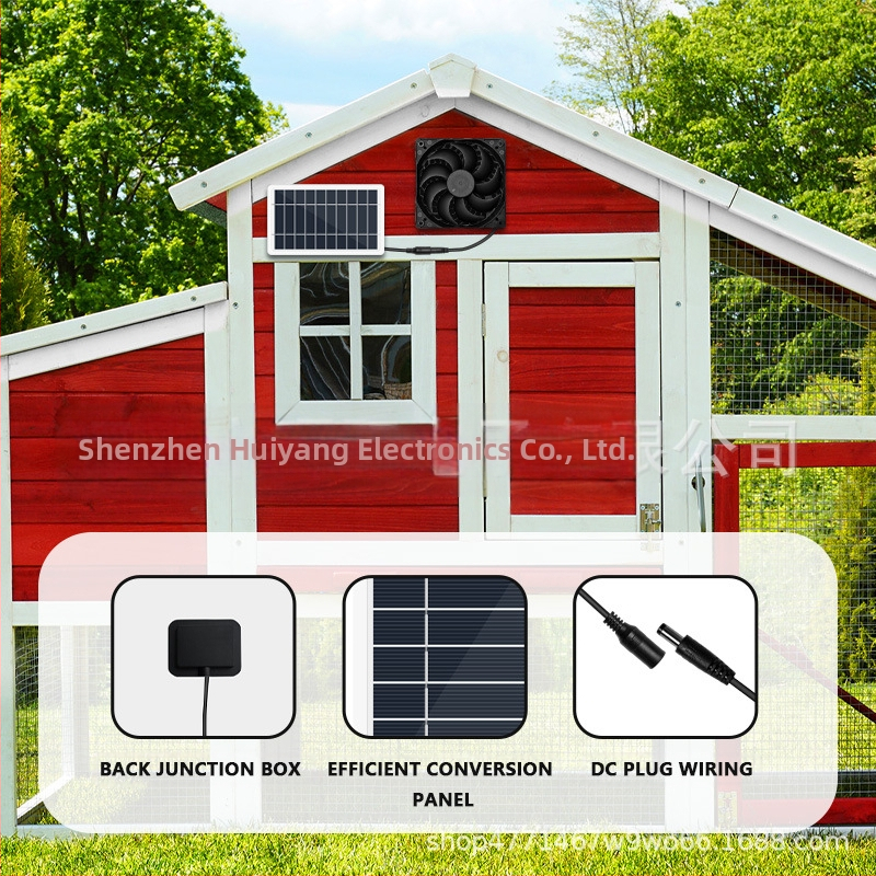 Соларен панел за външно ползване с вентилатор за охлаждане на домашни любимци (CE ROSH сертифициран; Photocell; Not Imported)