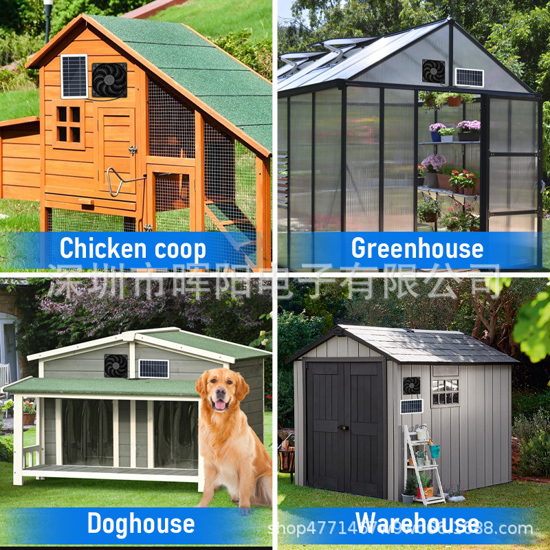 Соларен панел за външно ползване с вентилатор за охлаждане на домашни любимци (CE ROSH сертифициран; Photocell; Not Imported)