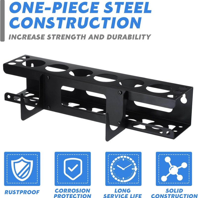 Fegyvertartó állvány, szénacél, modern minimalist stílus, csavaros szerelés, 1 szint, asztali/hálószoba/nappali tárolás