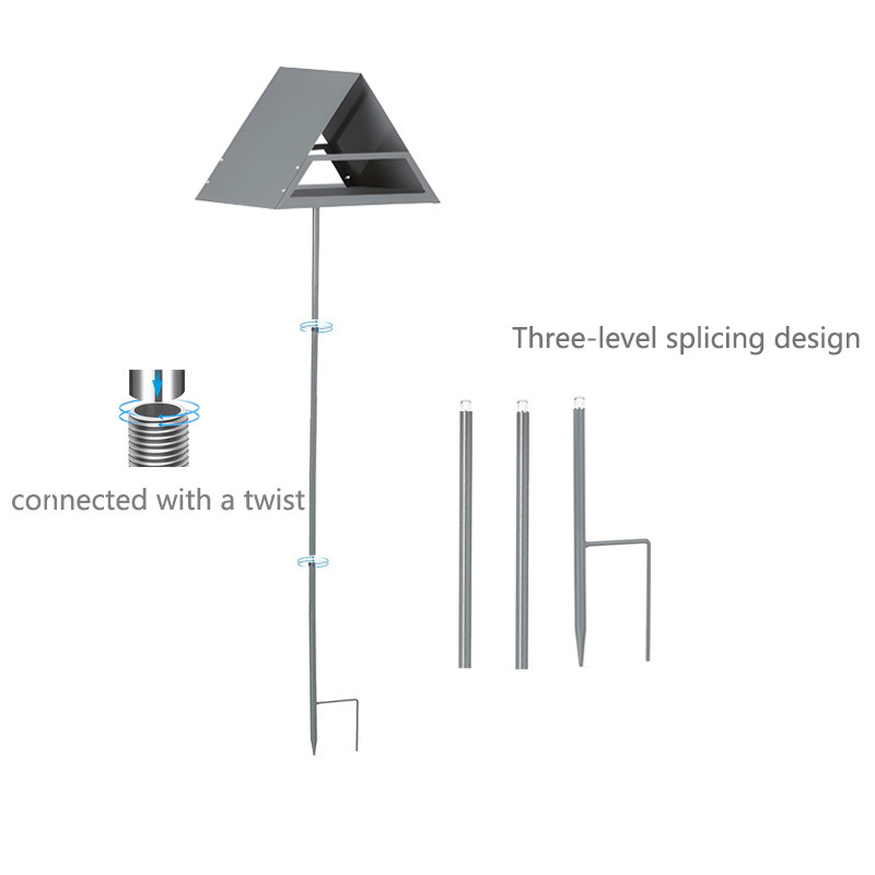 Станция за хранене на птици със наклонен покрив за градина – тежка конструкция, открита къщичка за хранене (Материал: неръждаема стомана, алуминий; Марка: Fs; Модел: Breeding table; Приложение: открито; Покритие: анти-ръжда)