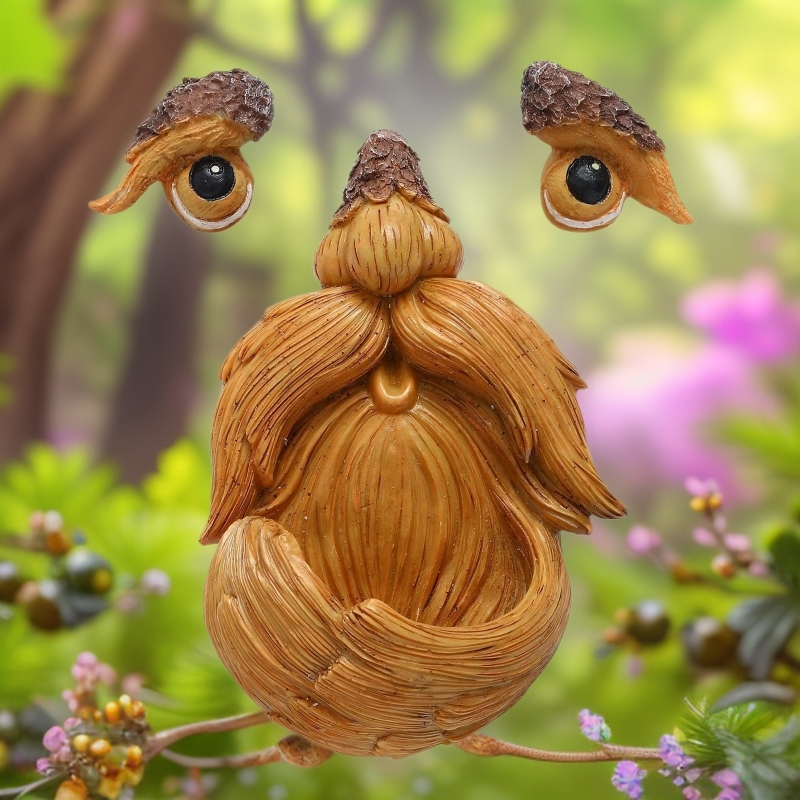 Lanting műgyanta madáretető – modern művészeti dekoráció, függő falikép, Tree Monster design, teljes madáretető készlet