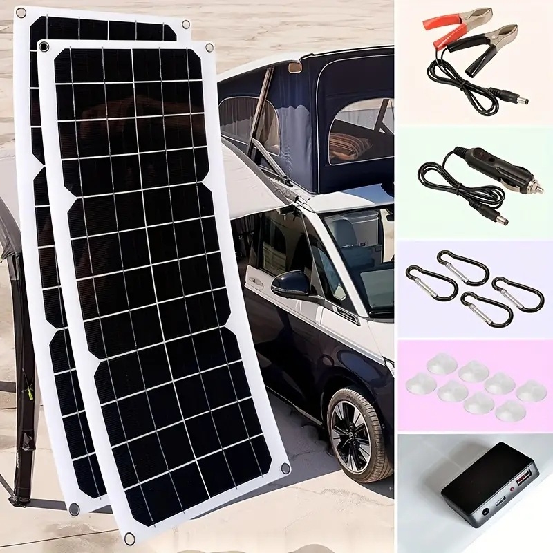 Гъвкав соларен панел 10W с монокристални клетки, директно зареждане чрез Type-C, лек и портативен, CE/FCC/ROSH сертифициран