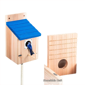 Ξύλινο κρεμαστό σπιτάκι για πουλιά – εξωτερικό φωλιά για άγρια πουλιά, κατάλληλο για σκίουρους, μάρκα Shun Shixin