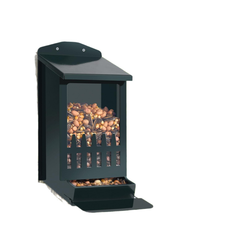 Huachen Fából készült mókus etető – kültéri, falra szerelhető etetőasztal