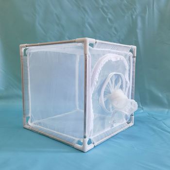 Клетка за наблюдение на развъждането на насекоми от неръждаема стомана с подвижна скоба, 100-мрежова за инкубация и наблюдение — Pule king