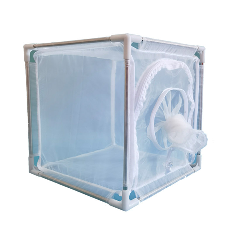 Клетка за наблюдение на развъждането на насекоми от неръждаема стомана с подвижна скоба, 100-мрежова за инкубация и наблюдение — Pule king