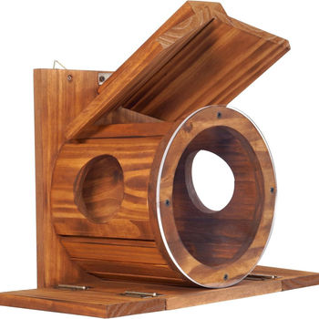 Ξύλινη ταϊστρα σκίουρου και πλατφόρμα φαγητού για εξωτερικό κήπο, μάρκα Huachen, μη εισαγόμενη, κατάλληλη για ενυδρείο