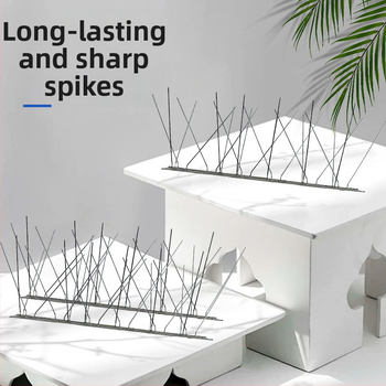 Ανοξείδωτες ακίδες αποτροπής πουλιών για μπαλκόνι – Ανθεκτικές στον άνεμο, αποτροπή γάτων και περιστεριών, σχέδιο αγκαθιών