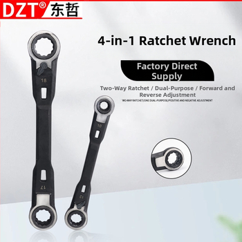 Δύο τεμάχια σετ εργαλείων με ratchet wrench, διπλού κεφαλιού κλειδί (double-head spanner) και Torx κλειδί για επισκευές μηχανημάτων – πολυλειτουργικό