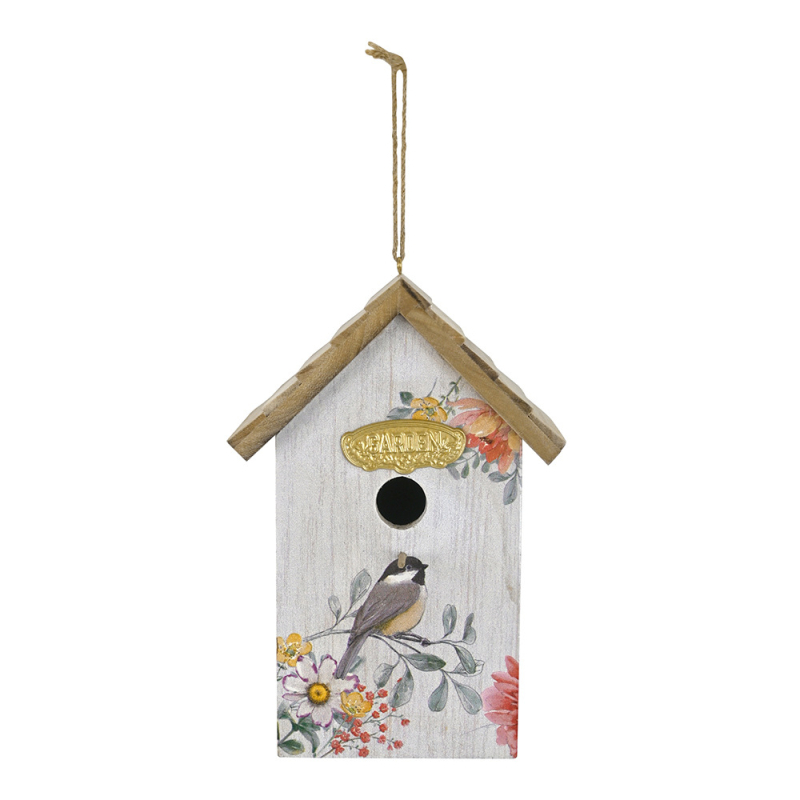Pastorális stílusú fa madárház – függő dekoráció otthonra és kertre, vintage hangulatú (Anyag: Fa; Stílus: Pastoral; Kategória: Díszek; Alkalmazható környezet: Otthon, Kert)