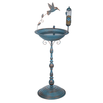 Željezni kupalište za ptice, dekorativno za vanjsku baštu, poluručni i polu-mehanički dizajn (Materijal: Željezo; Oblik: poluručni i polumehanički; Namjena: vanjski vrt)