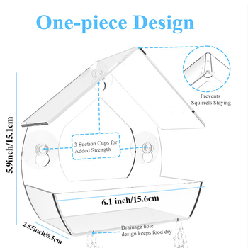 Τροφοδότης πουλιών από πλαστικό, μάρκα Kunteng, για πουλιά