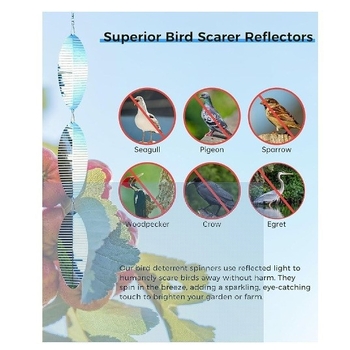 Κρεμαστό αποτροπής πουλιών, μεταλλικό, φινίρισμα κοπής, συσκευασμένο σε κουτί